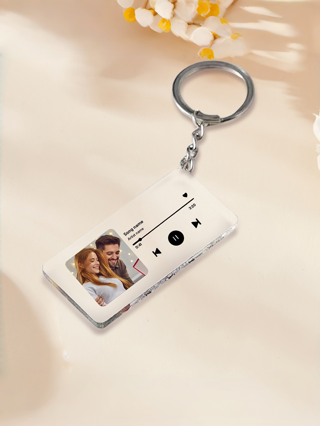 Custom Photo and Name Keychains, Personalized Acrylic Keychains